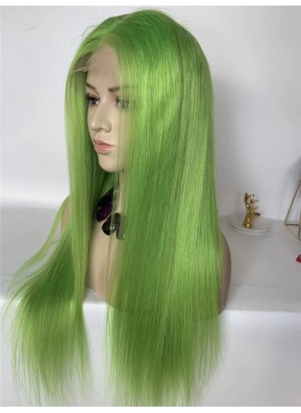 2-3 days  Full lace wig pre plucked hair line baby hair color green 100% human hair 8A + quality straight